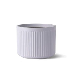 Tuscany Ribbed Pot 28x24cm Flat White