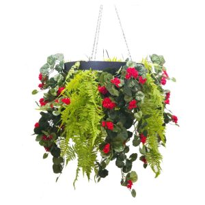 Lush Red Geranium Chandelier