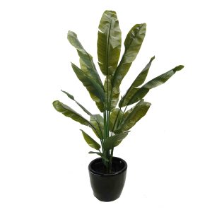 Travellers Palm Real Touch Leaves 180cm with Decorative Fiberglass Pot