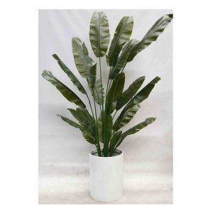 Travellers Palm Real Touch Leaves 210cm with Fiberglass Pot
