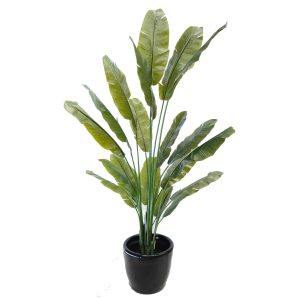 Travellers Palm Real Touch Leaves 210cm with Decorative Fiberglass Pot